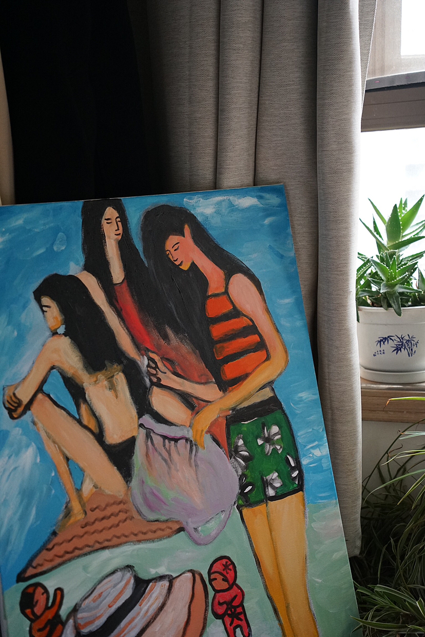 原创丙烯画系列《夏森》和《灰》（图ZMzIzNTQ1MjQ0） - 绘画 - 站酷设计师小袜子lulu乖乖原创素材 - 站酷ZCOOL