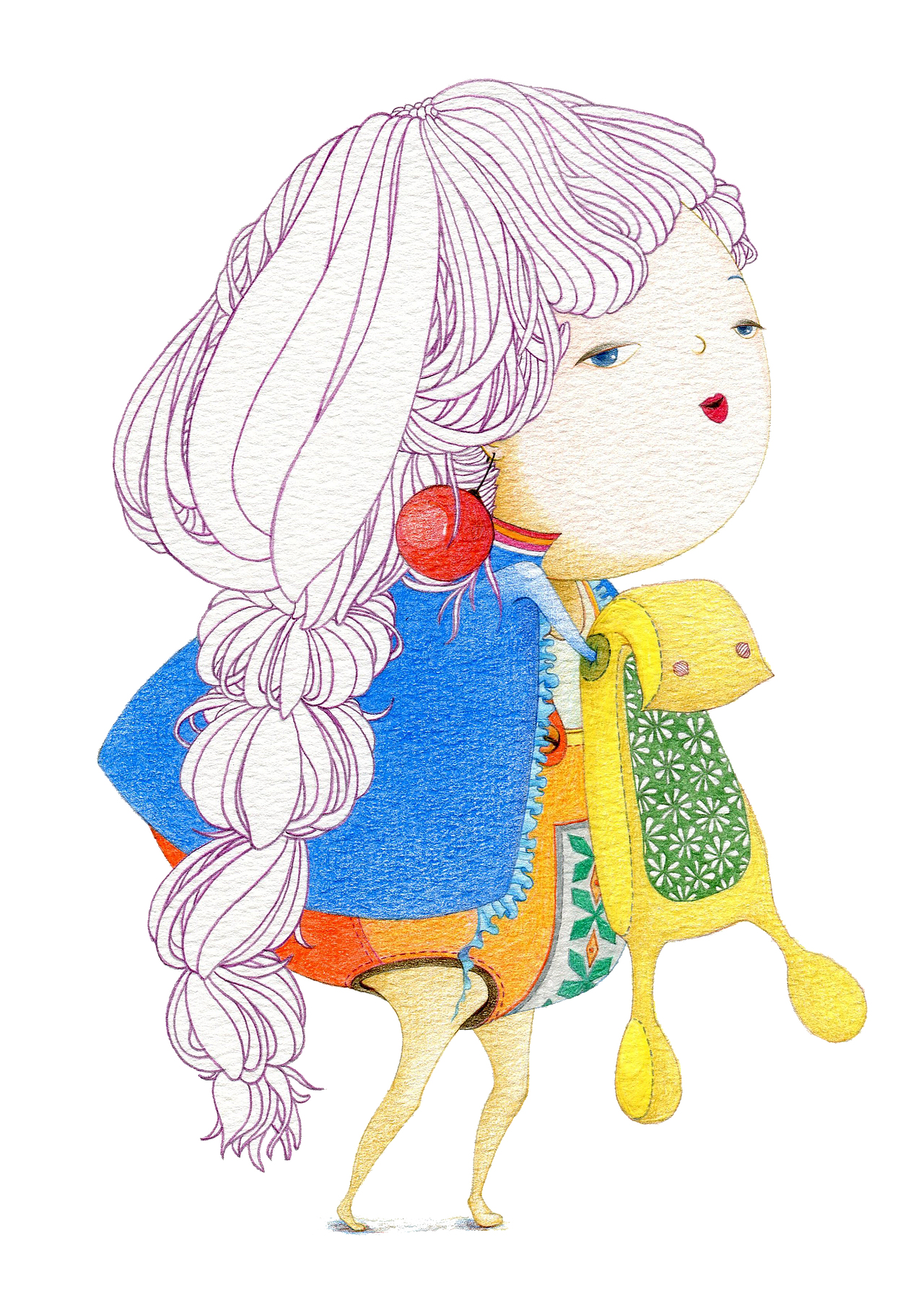 可爱的小女孩（图ZMTMxMzg0NjYw） - 商业插画 - 站酷设计师杨佩琪原创素材 - 站酷ZCOOL