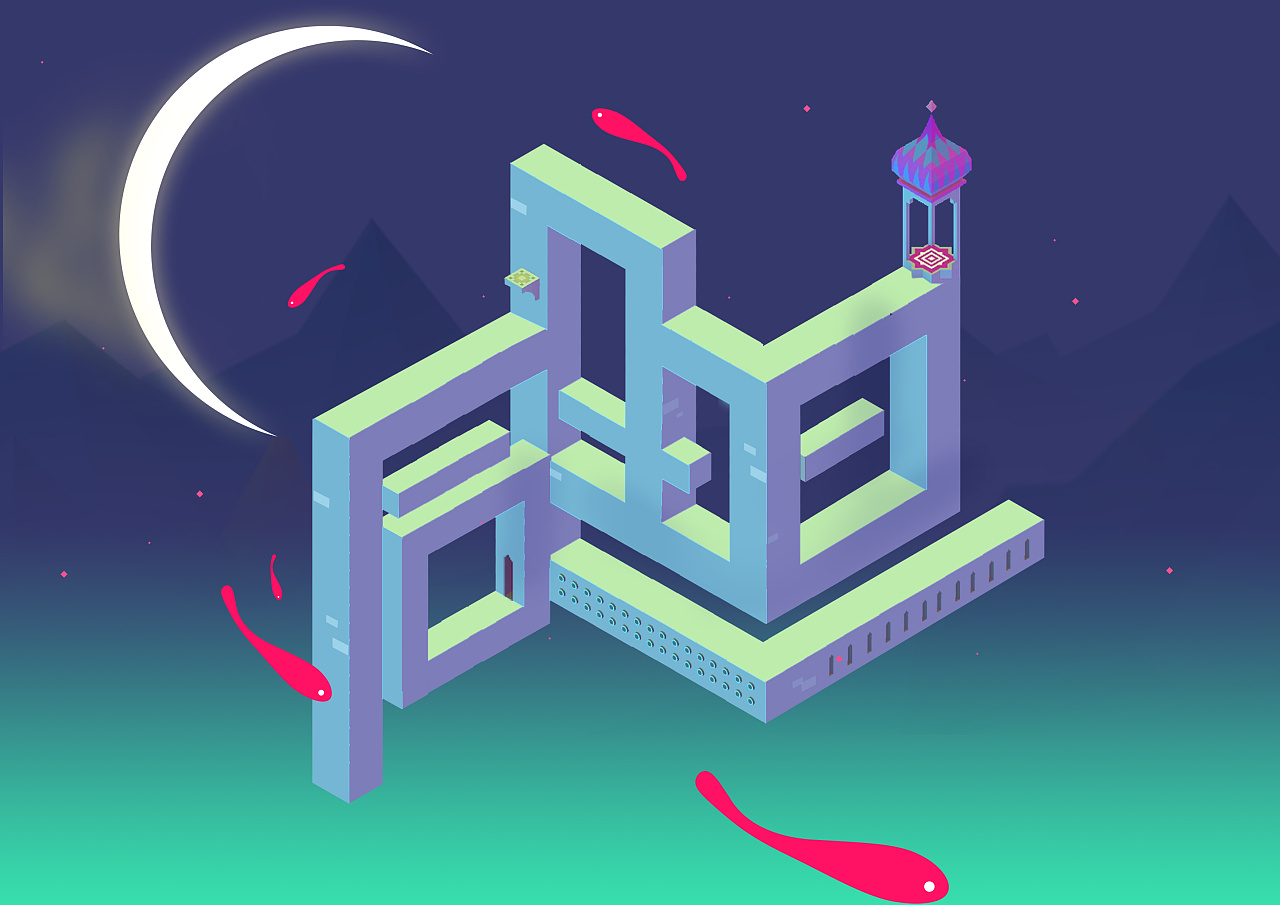 纪念碑谷2.5d风尝试 - 原创作品 - 站酷(zcool)