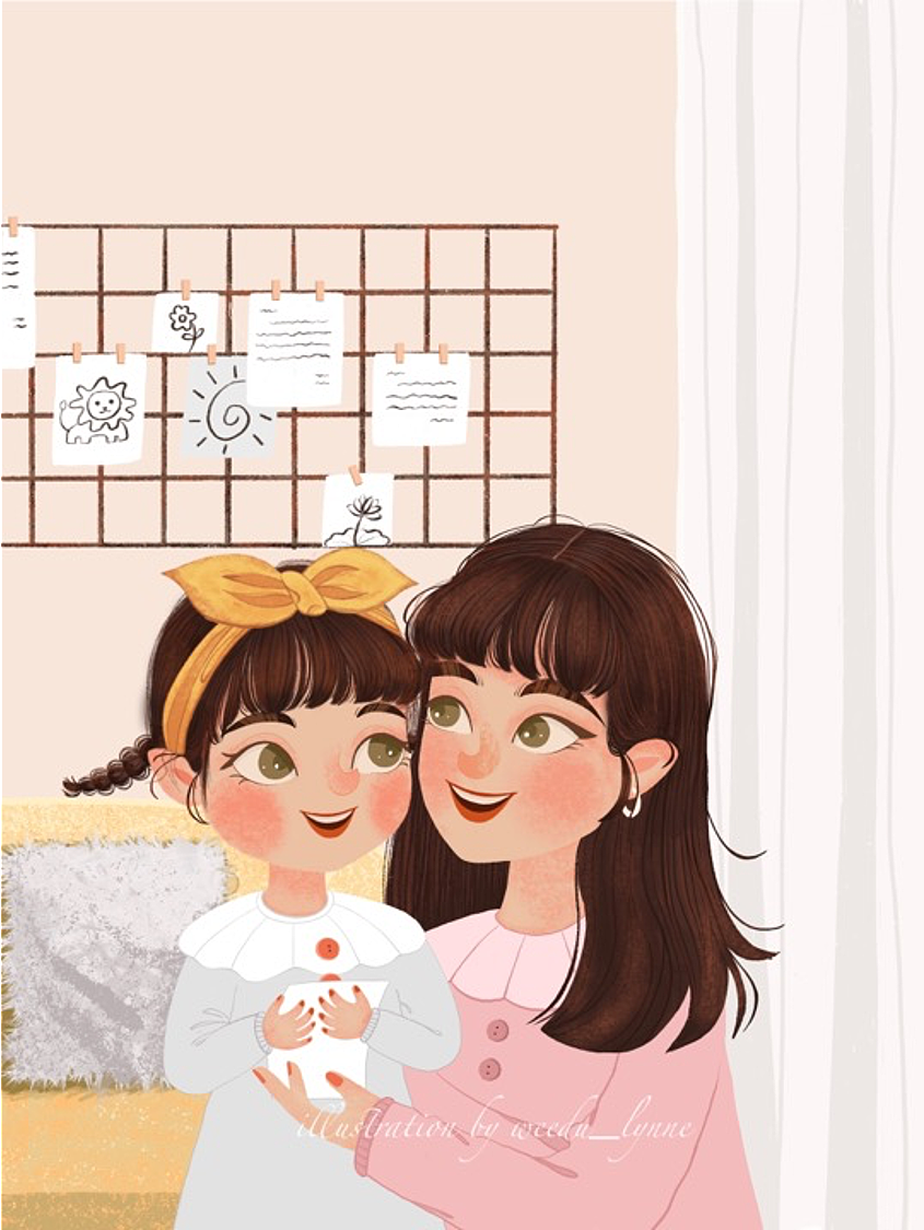 温暖你,治愈我!母亲节系列插画