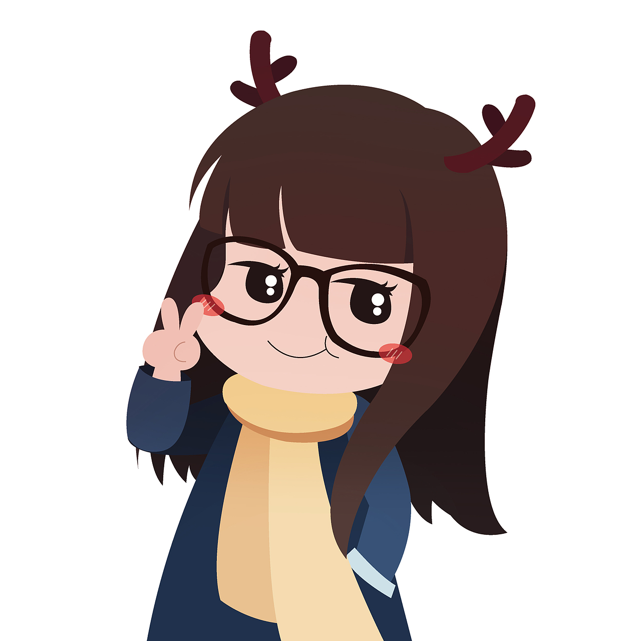 给妹妹和她朋友画的小q版