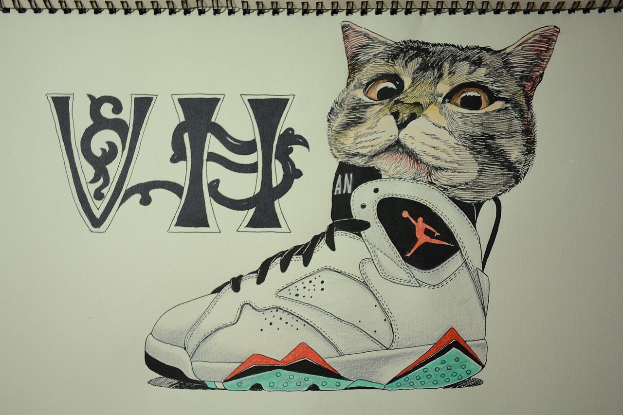 手绘乔丹23代球鞋
