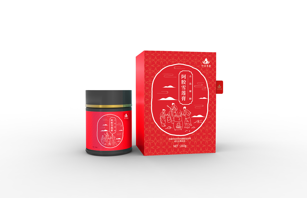 膏方包装（图ZOTU2Mjc1Mjg=） - 包装 - 站酷设计师langmandahai原创素材 - 站酷ZCOOL