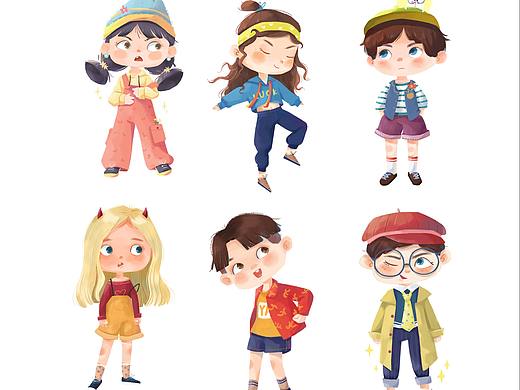 《穿搭》系列（個(gè)人主頁(yè)-ZNTE4Mzc2NDg=） - 兒童插畫 - 站酷設(shè)計(jì)師lucky美好原創(chuàng)素材 - 站酷ZCOOL