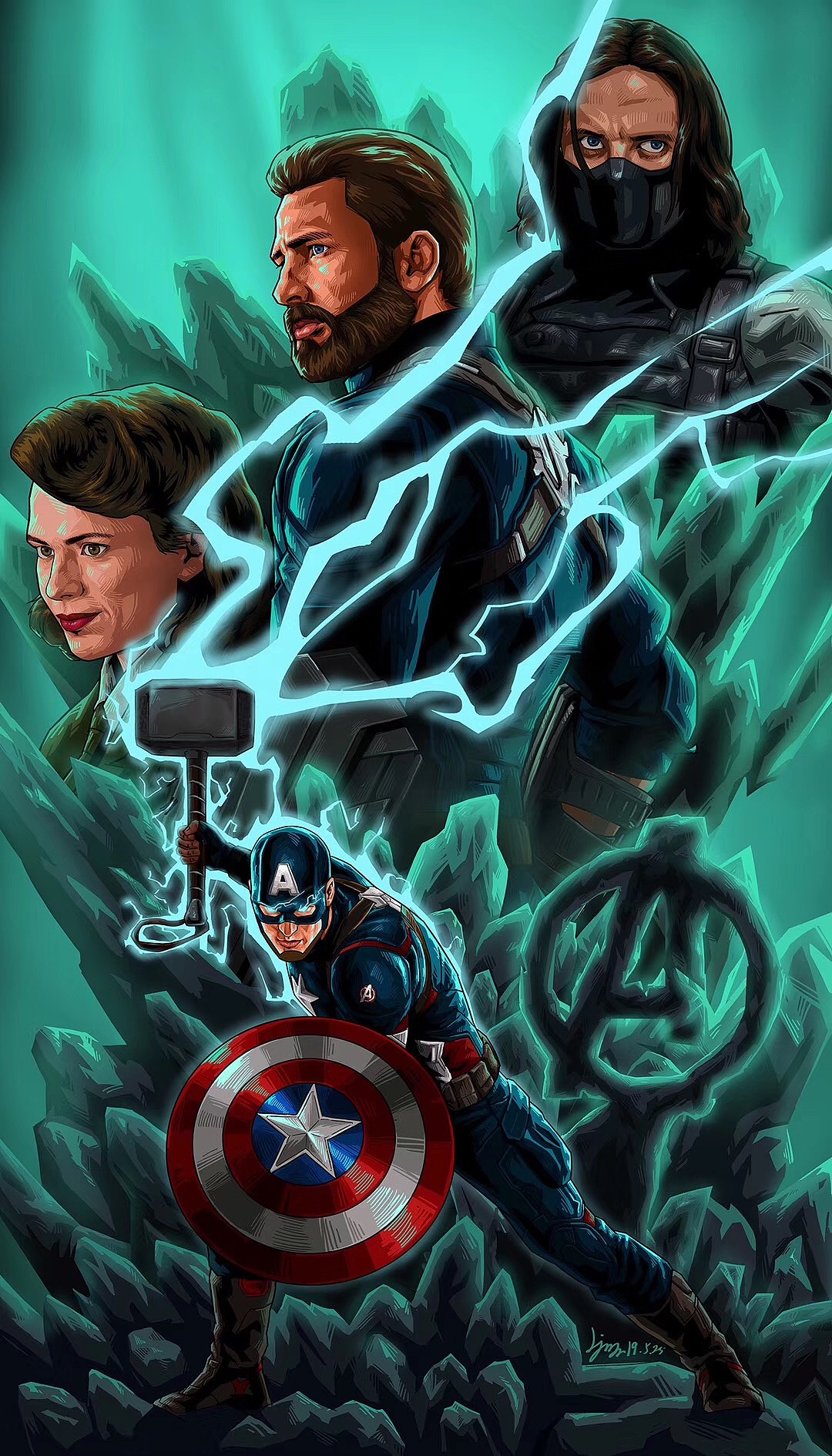 漫威人物商业插画海报设计