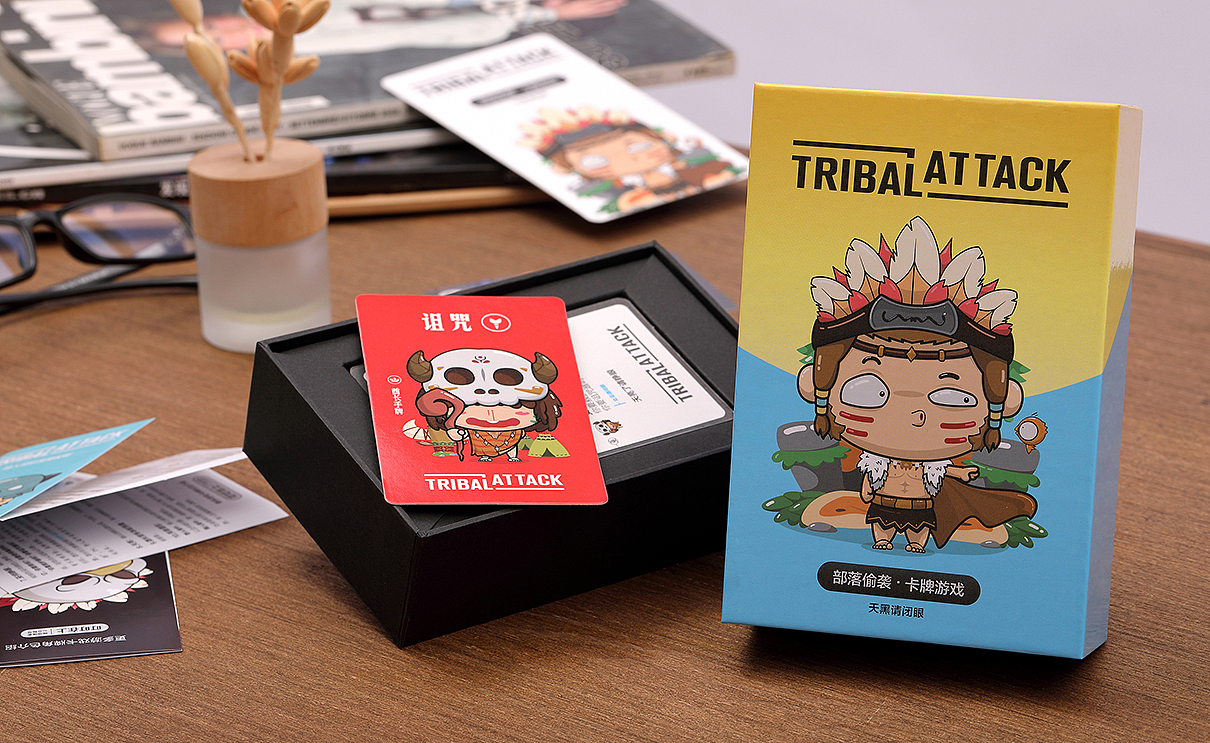 2018年部落偷袭之狼人杀|野人突袭卡牌游戏形象IP设计