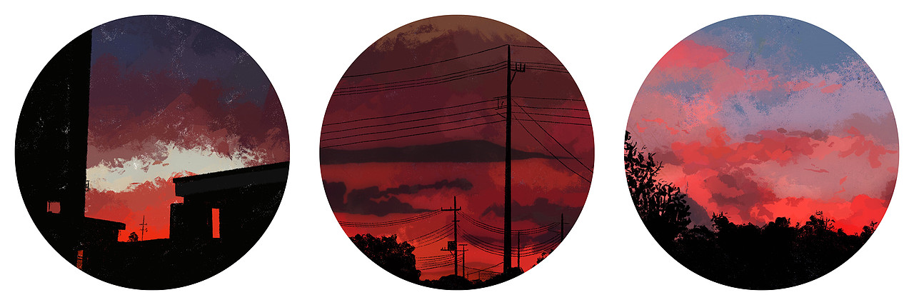 日暮時分（圖ZMTUwMTYwMzEy） - 藝術插畫 - 站酷設計師Joynii原創(chuàng)素材 - 站酷ZCOOL