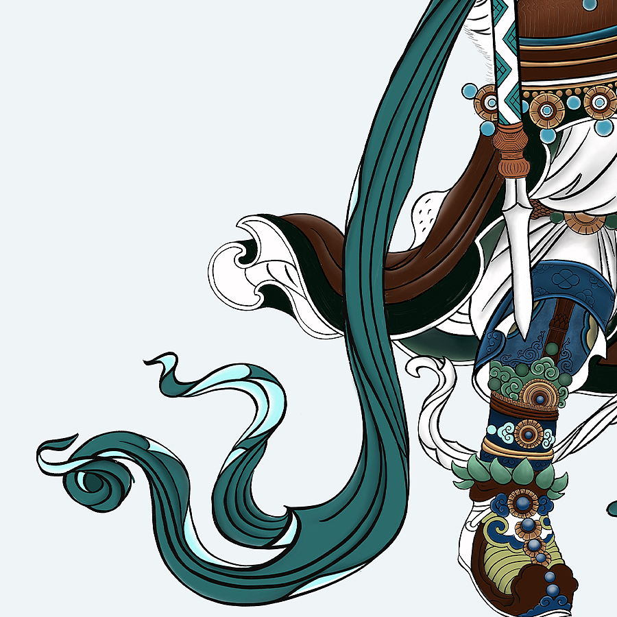 白虎神君图（图ZMTcxMTM5MjMy） - 创作习作 - 站酷设计师小舟在北漂原创素材 - 站酷ZCOOL