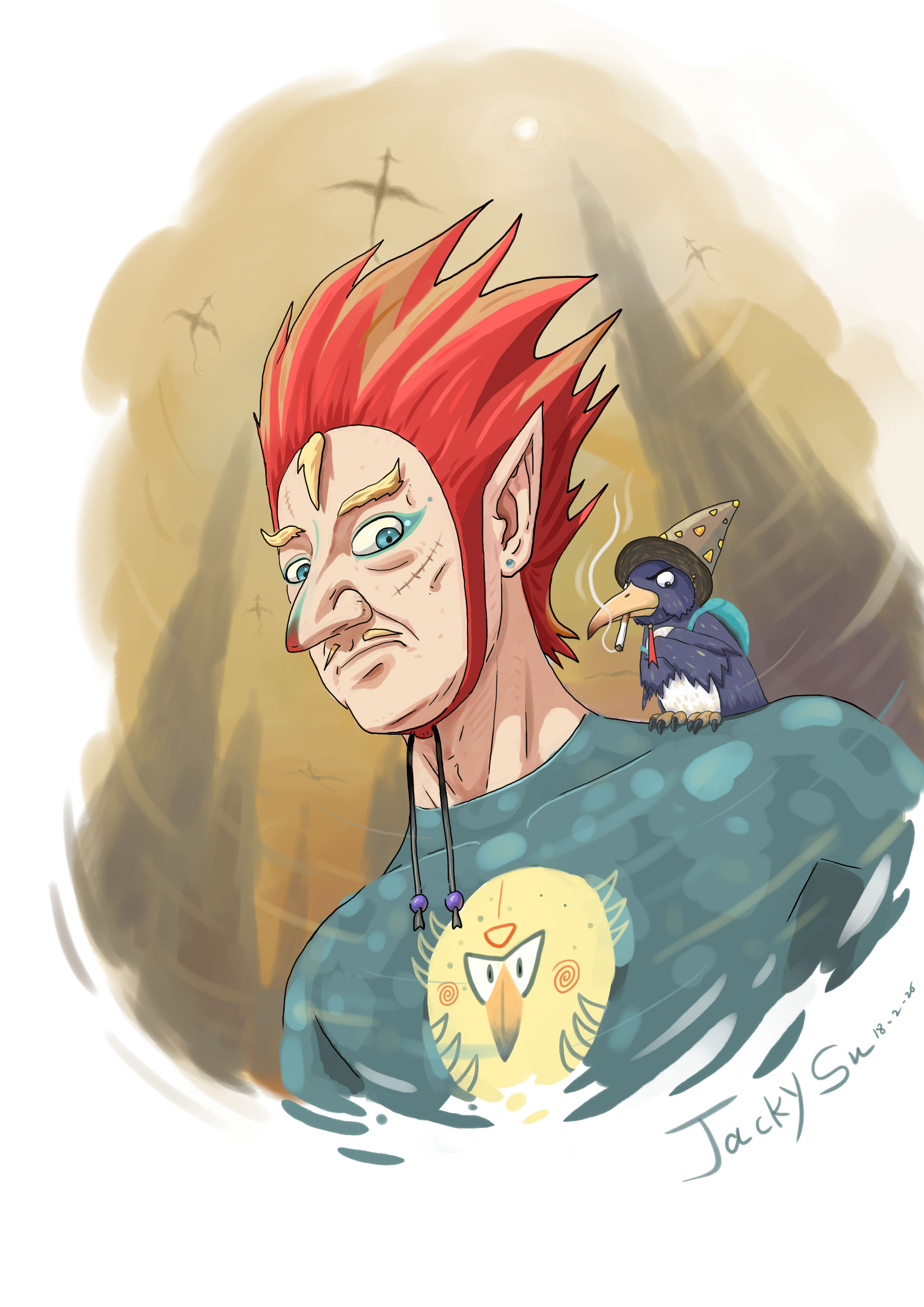 cg角色创作一鸟人