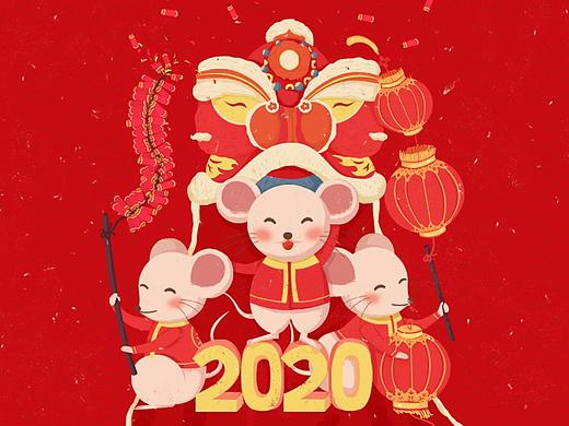 2020鼠年倒计时系列插画