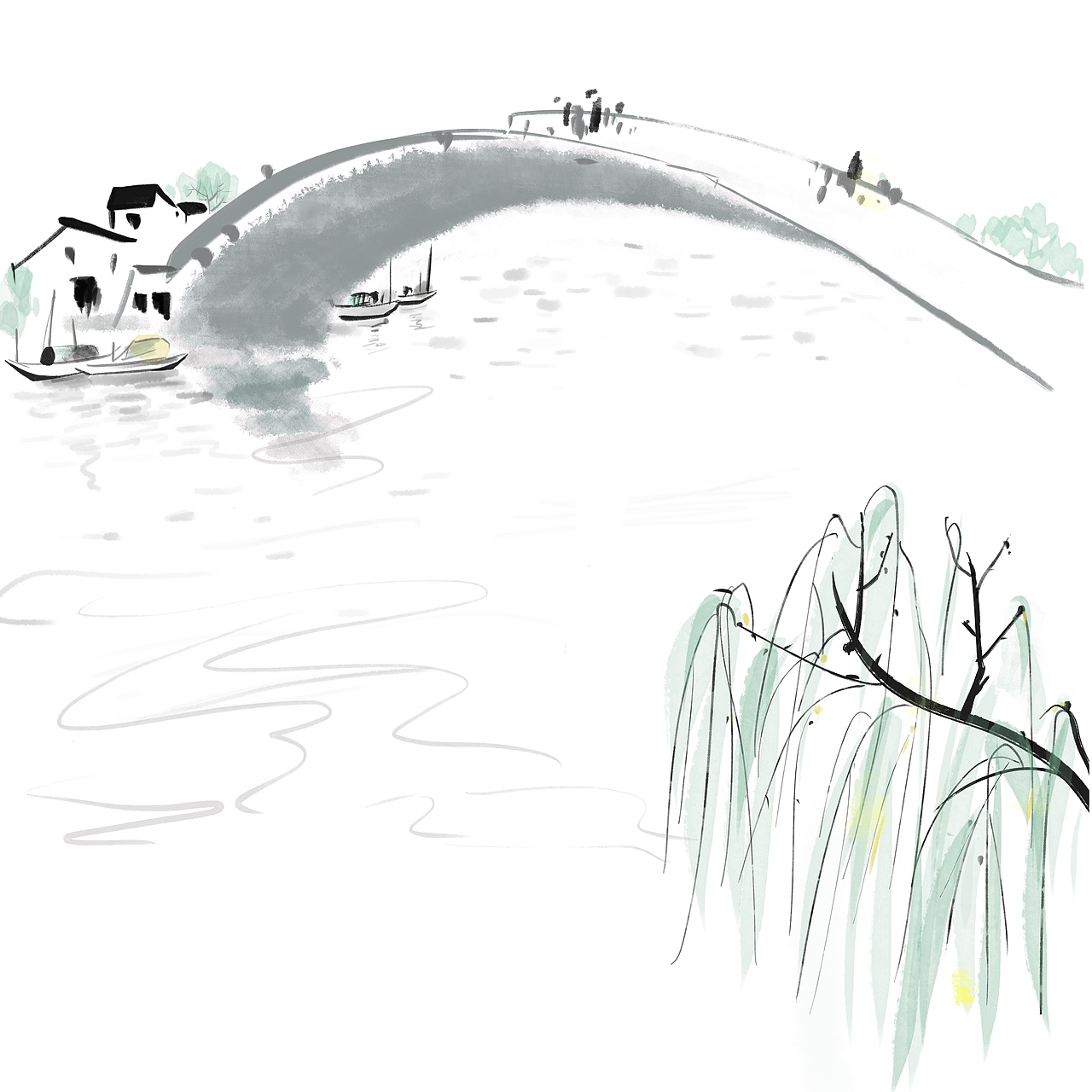 国风水墨插画（图ZMjc2MTQ4MzA0） - 创作习作 - 站酷设计师Z26940736原创素材 - 站酷ZCOOL