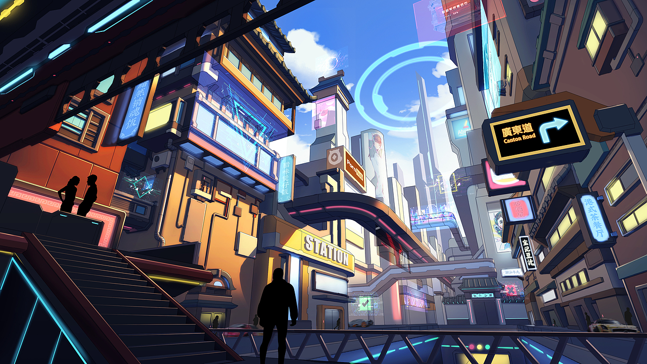 城市街景|插画|概念设定|xyavier_原创作品-站酷zcool