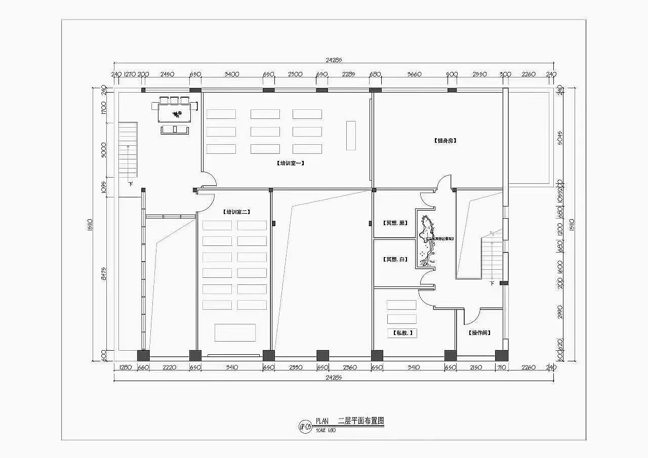 瑜伽馆施工图|平面|其他平面|xu徐曼曼_原创作品-站酷zcool