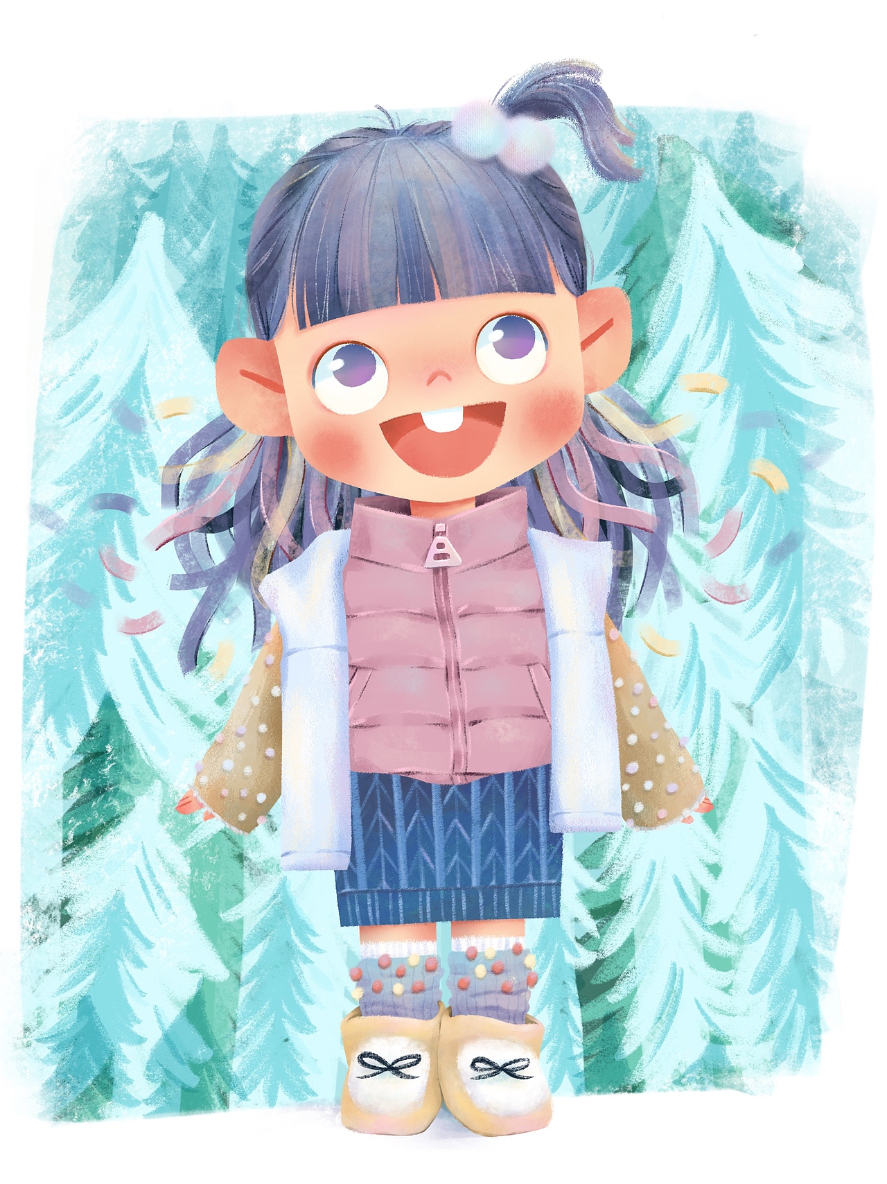 守護(hù)小可愛（圖ZMjkxMzA0OTg0） - 兒童插畫 - 站酷設(shè)計(jì)師Flankie原創(chuàng)素材 - 站酷ZCOOL