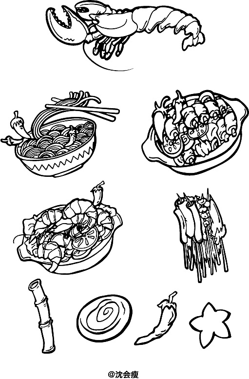 食物 线稿