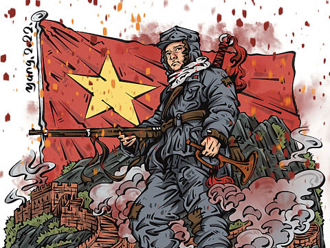 中国军人插画（过去 现在 未来）