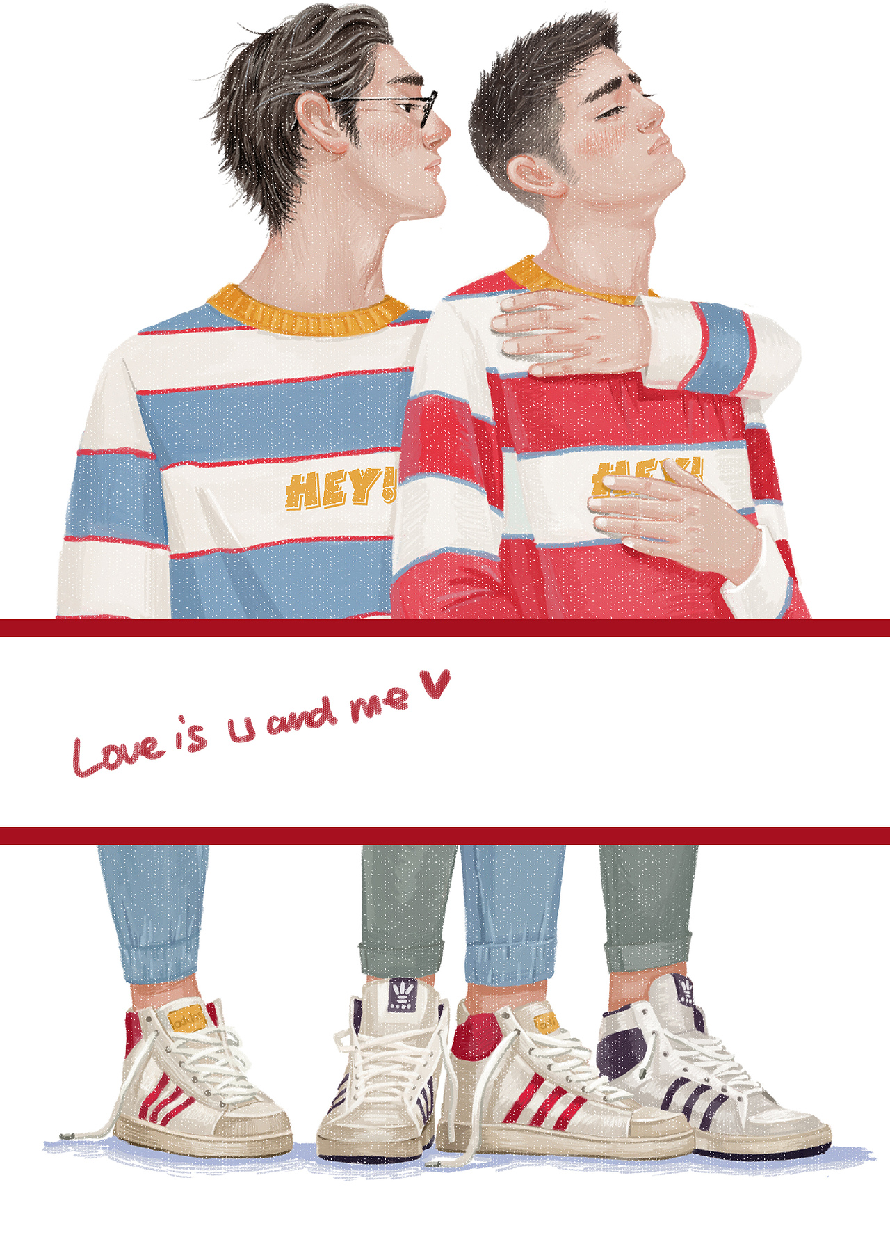 服装插画/自古红蓝出CP ：]（图ZMTAwNDY0MDU2） - 创作习作 - 站酷设计师我不是陈树海原创素材 - 站酷ZCOOL