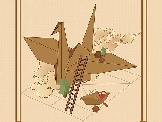 益智类玩具复古插画