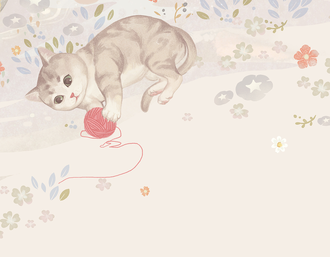 猫咪庭院lolita柄图（图ZMjUwMDQyOTI4） - 商业插画 - 站酷设计师tang不是很圆原创素材 - 站酷ZCOOL