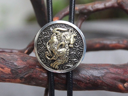 原创设计祥云龙纹神兽国潮国风配纹凡辶齑鴅olo tie