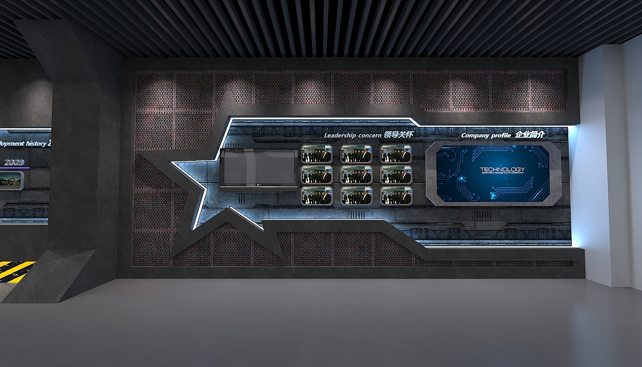 工业感+科技感--天津耀宇激光企业展厅（图ZMTAyMzI5ODI4） - 展陈设计 - 站酷设计师QSingularity原创素材 - 站酷ZCOOL