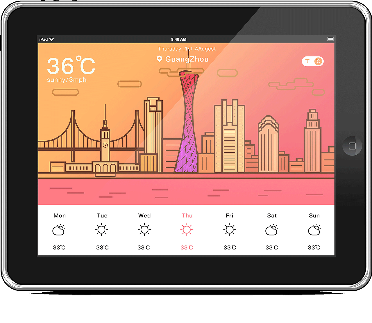 天气ipad界面（图ZMTgyNDQ5OTg0） - APP界面 - 站酷设计师当代奋斗年轻人原创素材 - 站酷ZCOOL