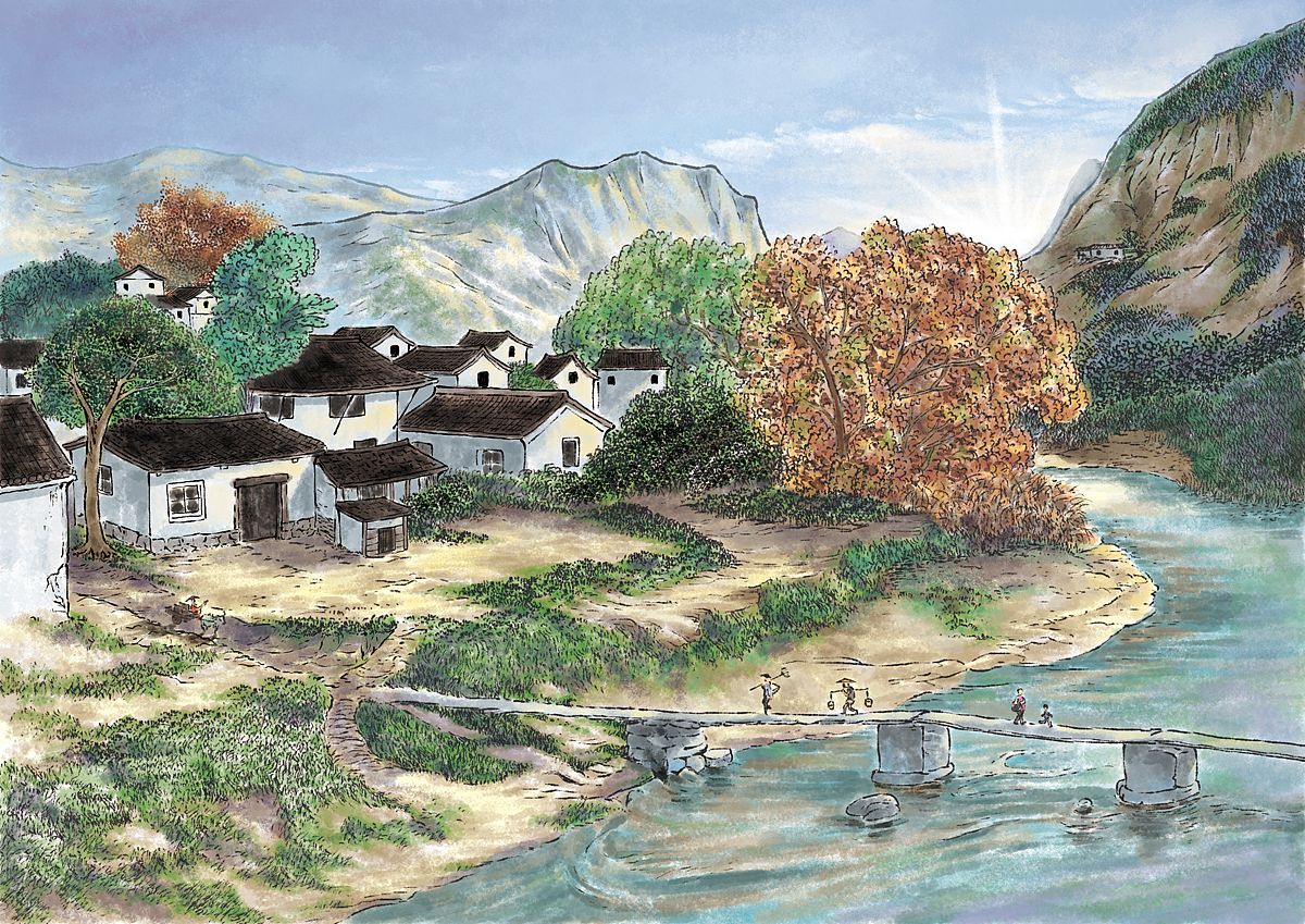 儿童文学名家小说插页水彩水墨中国风（图ZMTE0ODE4NjY4） - 儿童插画 - 站酷设计师汉图文化公司原创素材 - 站酷ZCOOL