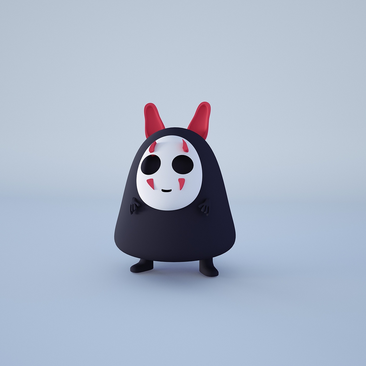 千与千寻无脸男q版3维|三维|动画/影视|阿薯薯_原创作品-站酷zcool