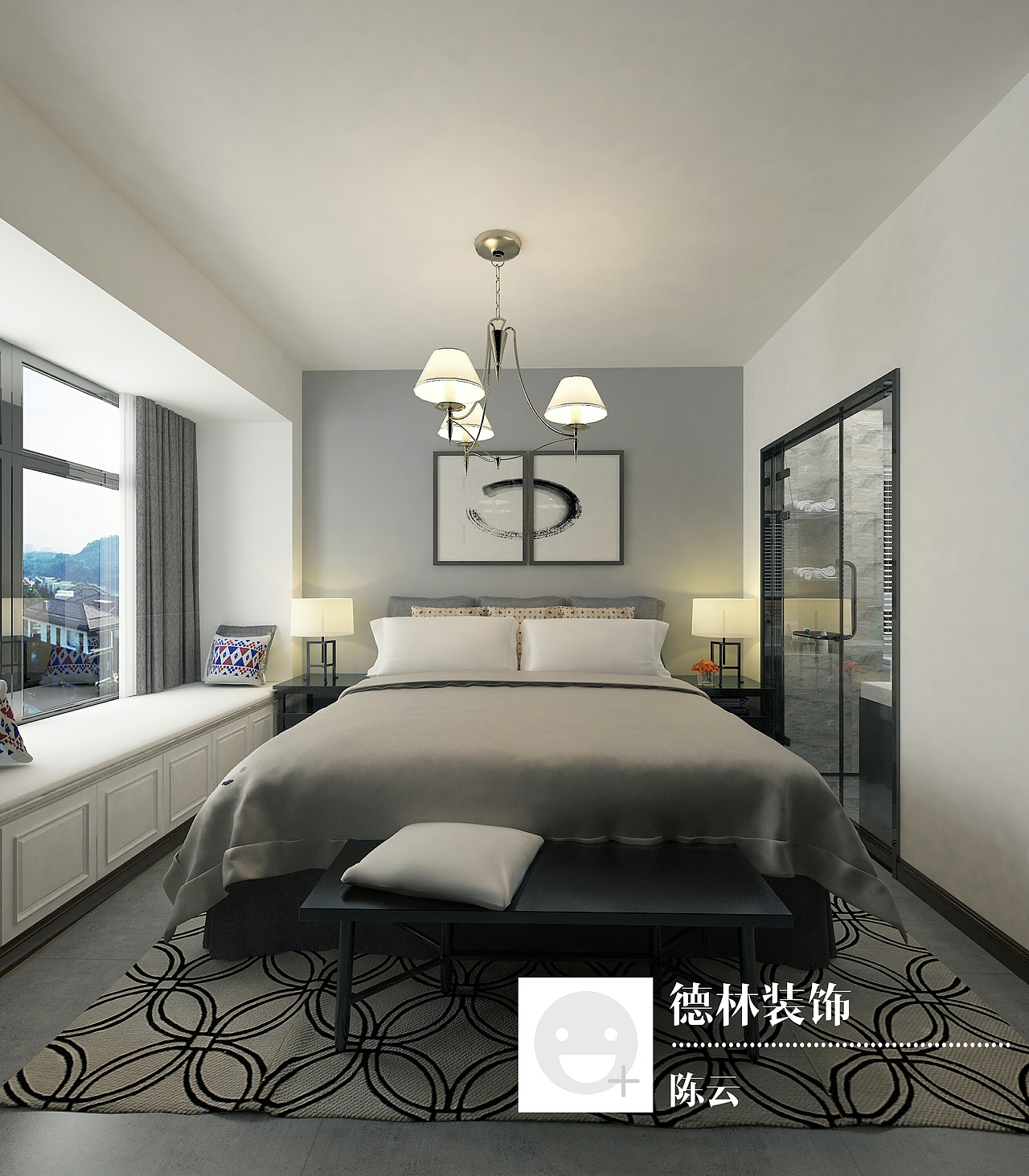 现代中式一套（图ZODMxNTcwNjA=） - 家装设计 - 站酷设计师飘飞的云原创素材 - 站酷ZCOOL