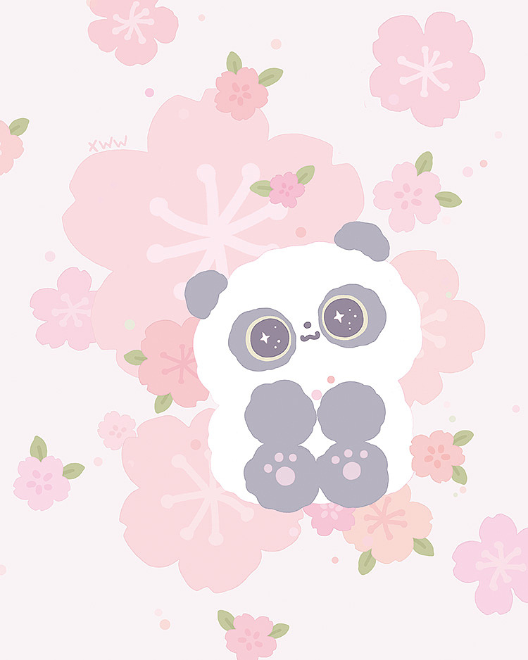 【熊猫软团子】樱花季（图ZMjAzMzU3MDEy） - 商业插画 - 站酷设计师雪娃娃童画原创素材 - 站酷ZCOOL