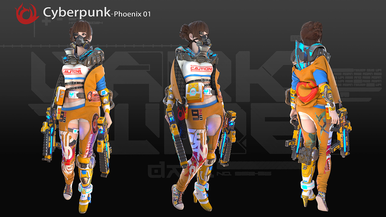 科幻设定赛博朋克女孩