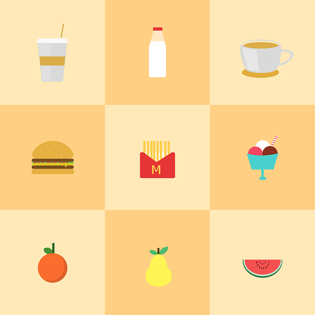 快餐（图ZNzEwODExNDA=） - 图案 - 站酷设计师卉_Hui0919原创素材 - 站酷ZCOOL