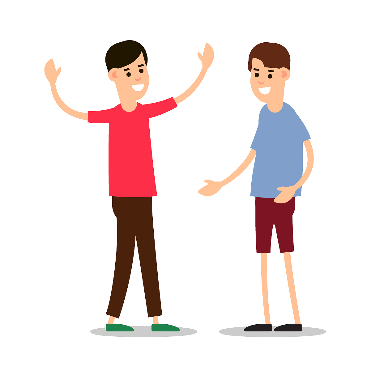 扁平卡通人物练习