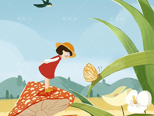 兒童插畫二十四節(jié)氣——春分（個人主頁-ZNDU1NzY5Mjg=） - 兒童插畫 - 站酷設計師李叮當原創(chuàng)素材 - 站酷ZCOOL