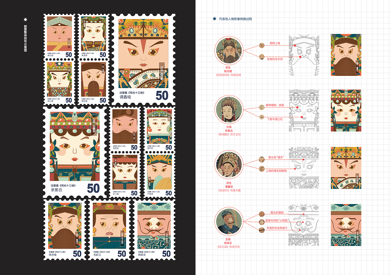 《同光十三绝》人物邮票设计（图ZMjU3NzMxMzEy） - 创作习作 - 站酷设计师冰玉冰玉原创素材 - 站酷ZCOOL