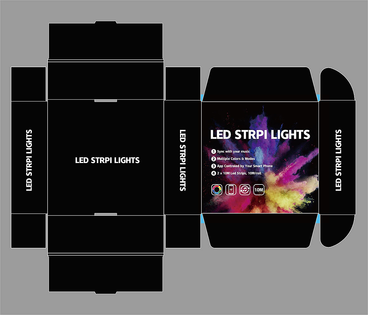 LED彩色灯带灯包装方案
