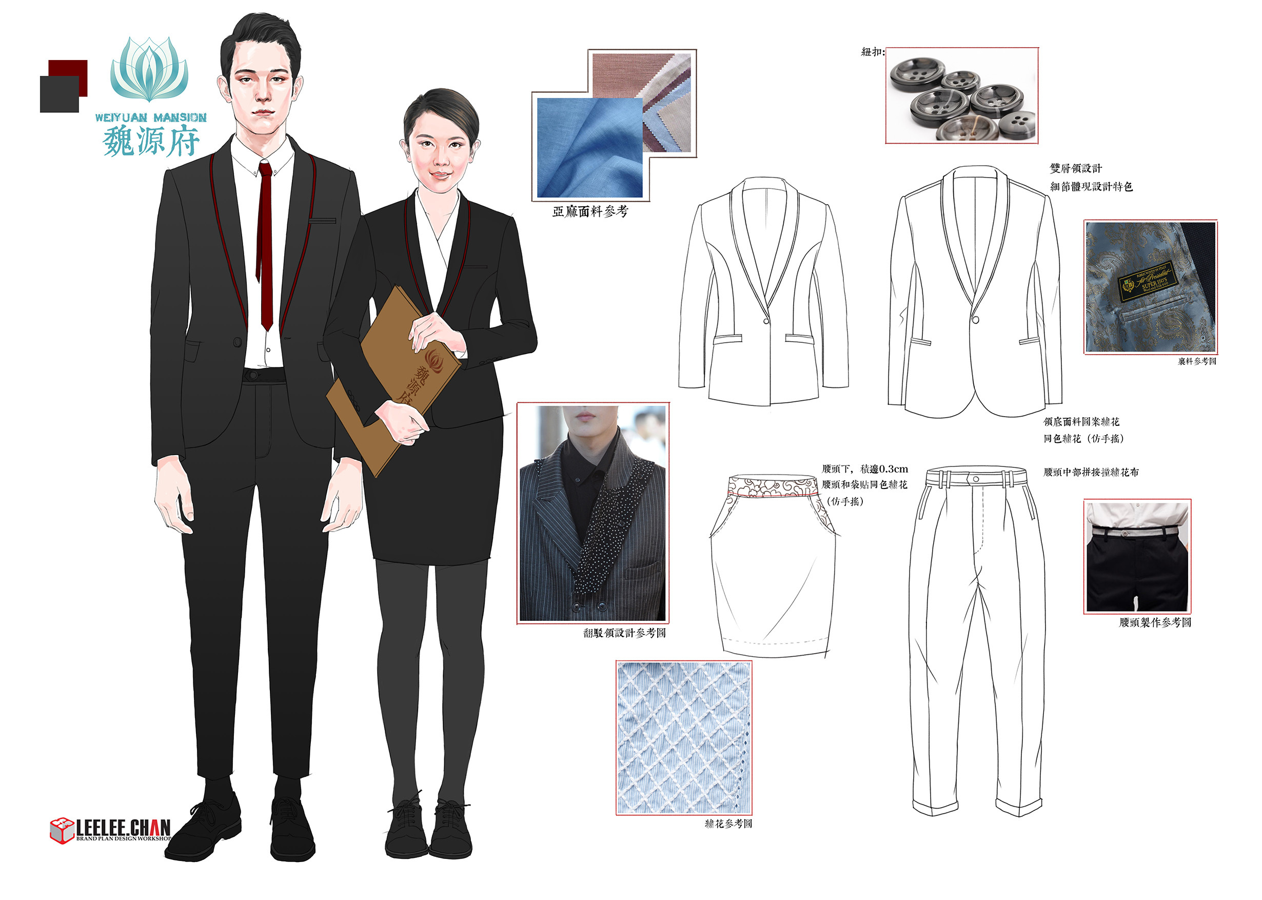 一套酒店的制服设计|服装|正装/礼服|孙强suen - 原创作品 - 站酷