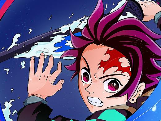 2020插畫-鬼滅之刃（個人主頁-ZNDg2NTI0ODg=） - 創(chuàng)作習作 - 站酷設計師鐘如意原創(chuàng)素材 - 站酷ZCOOL