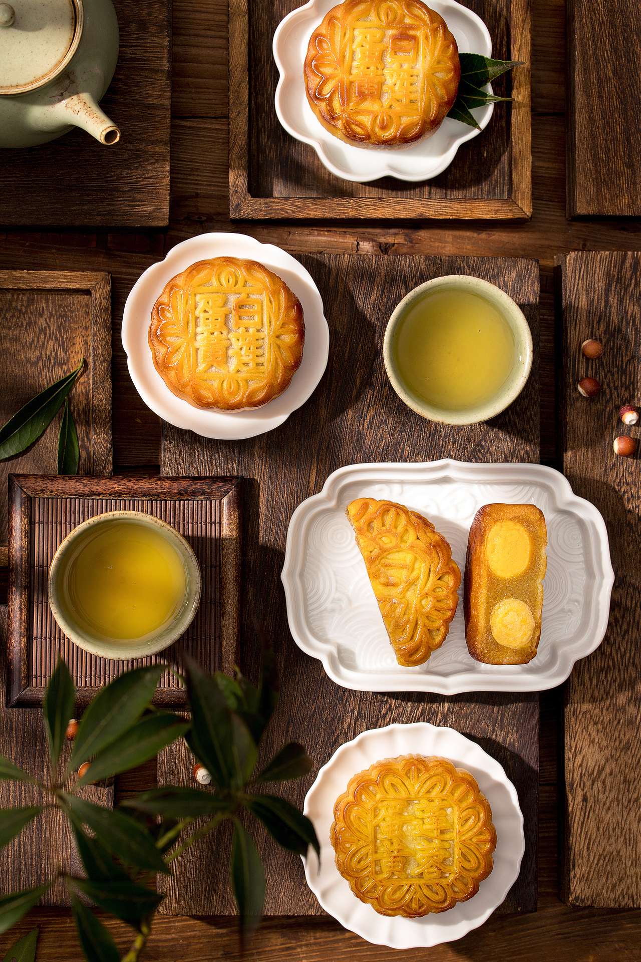 国风广式月饼|中秋月饼中式风格摄影（图ZMzA4NDI4ODIw） - 美食摄影 - 站酷设计师陈摄视觉原创素材 - 站酷ZCOOL