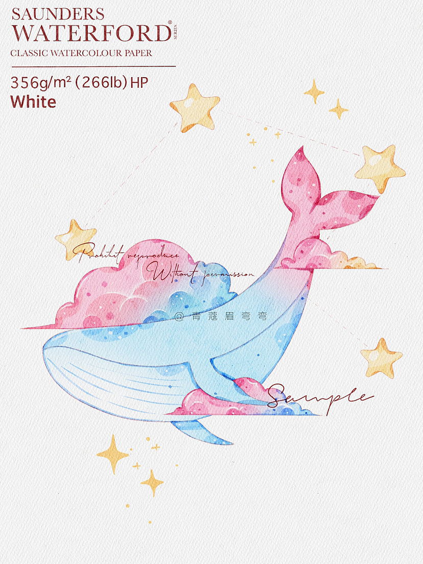 梦幻水彩丨鲸落、水母、鲸鲨