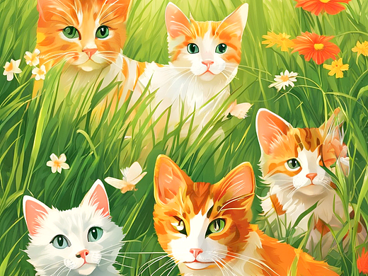 小猫插画