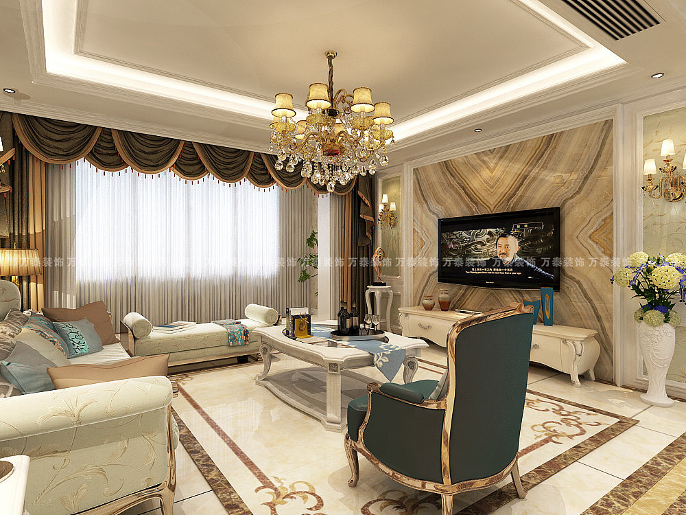 80后小资情怀打造华润紫云府165平方欧式风格装修