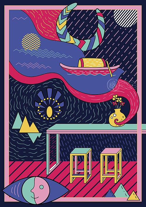 餐谋长插画设计