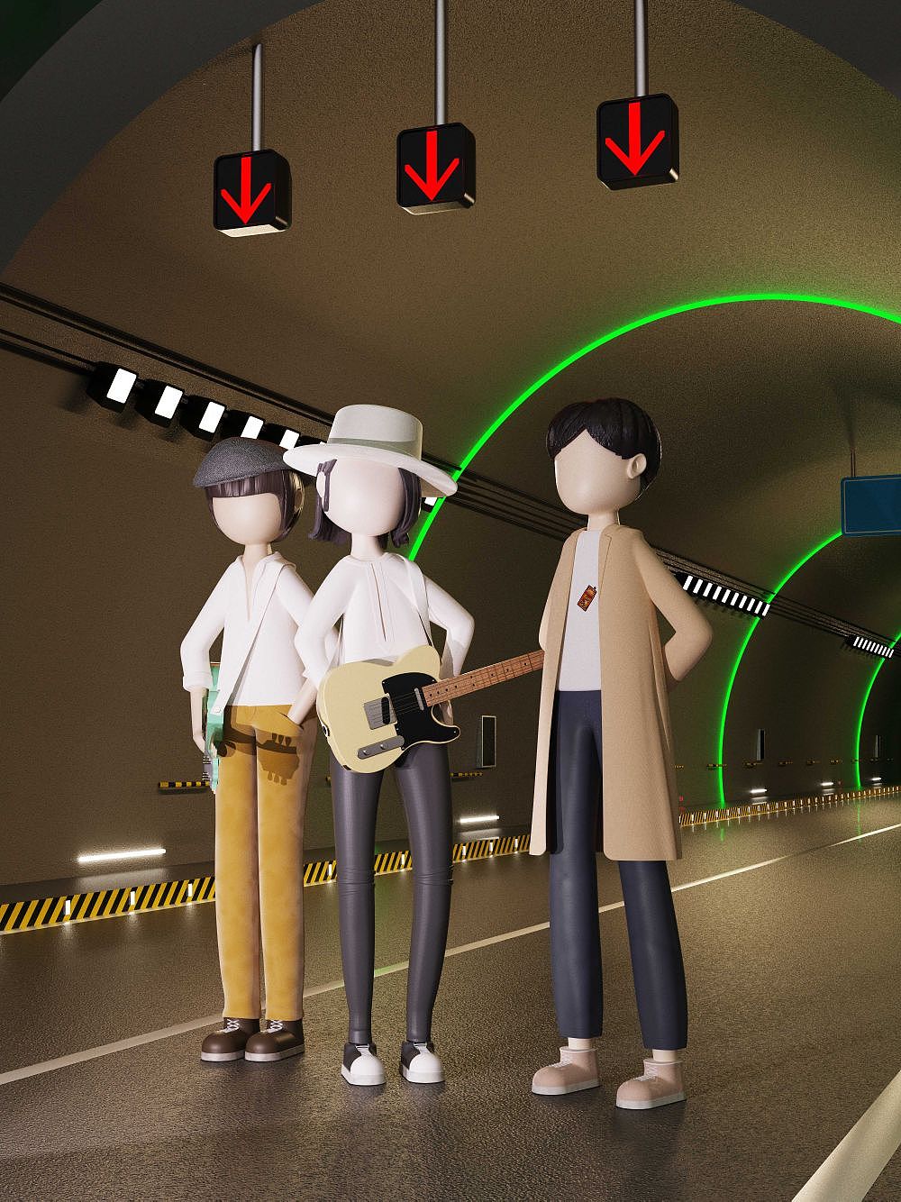 木马乐队人物手办