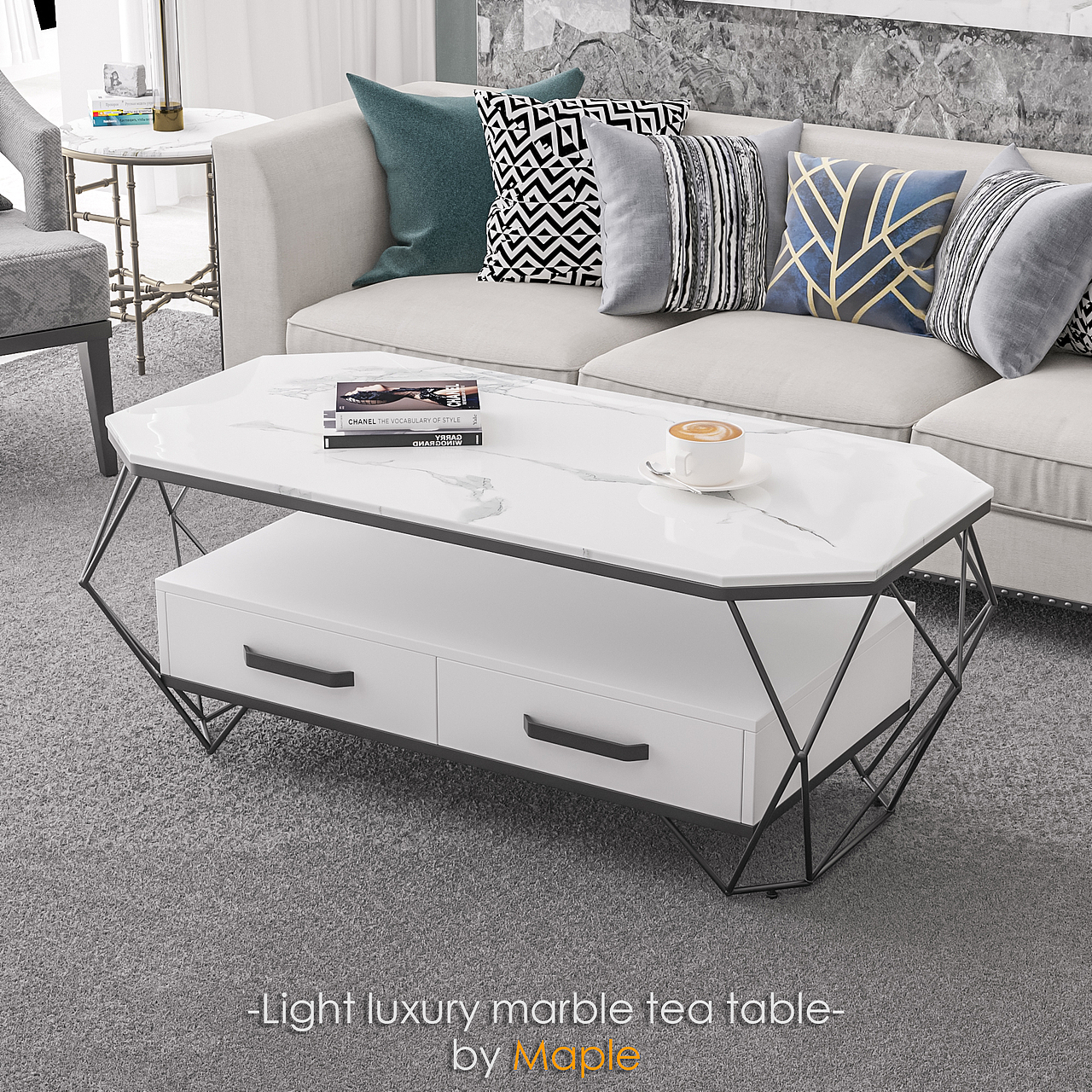 轻奢大理石茶几一组（图ZMjMxOTE3MzA4） - 生活用品 - 站酷设计师枫子丶原创素材 - 站酷ZCOOL