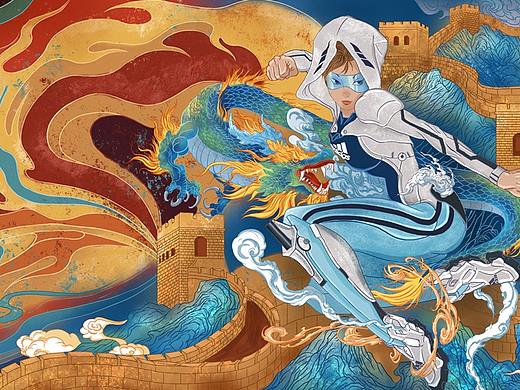 長城筑夢，一脈相承（個人主頁-ZNTYyMjIxNDQ=） - 圖案 - 站酷設(shè)計師溪辰文化創(chuàng)意原創(chuàng)素材 - 站酷ZCOOL