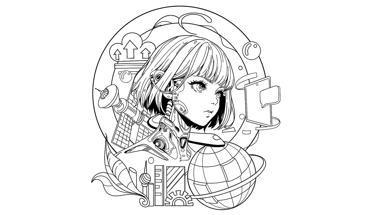 科技感插画
