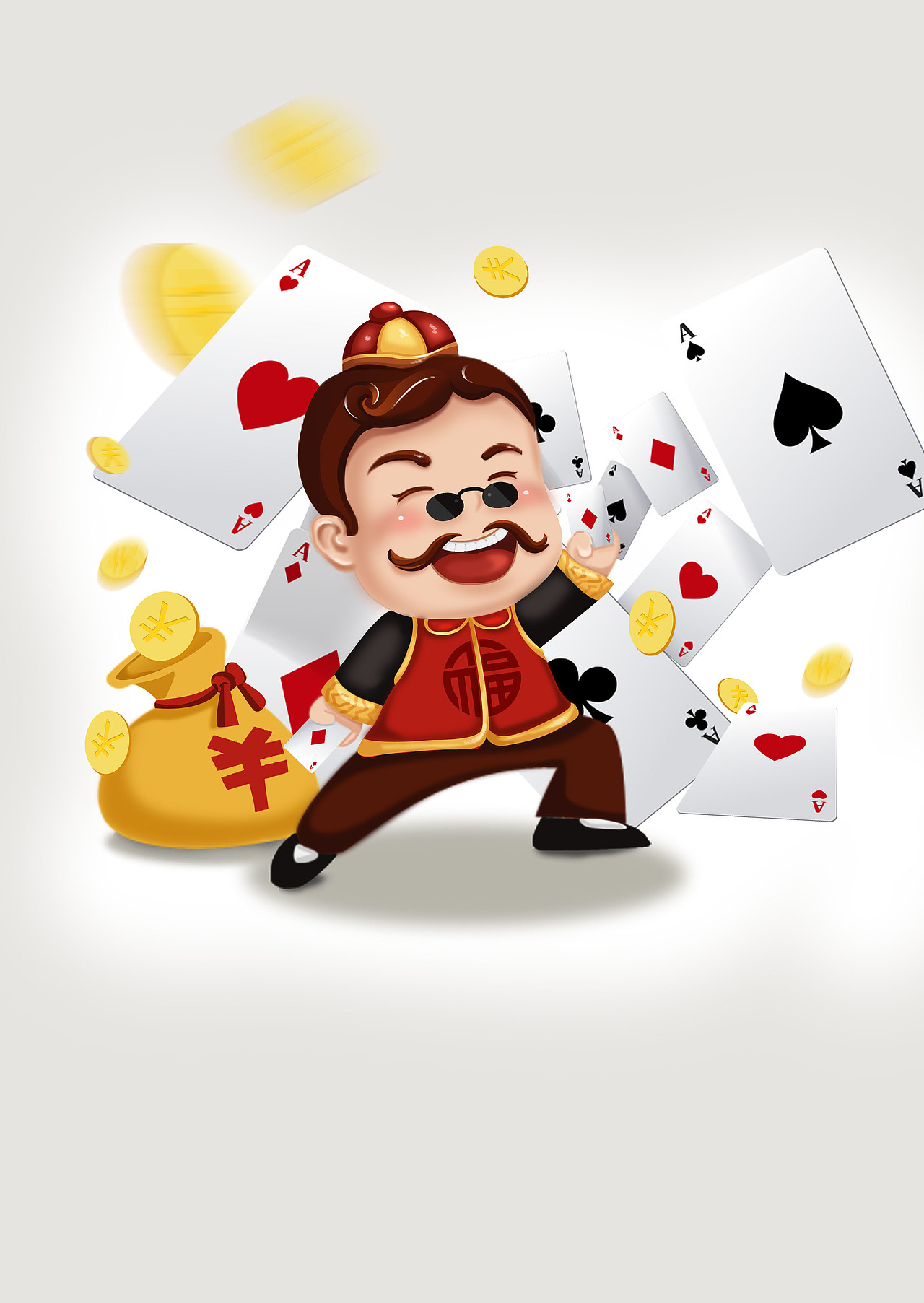 鼠绘插画——斗地主