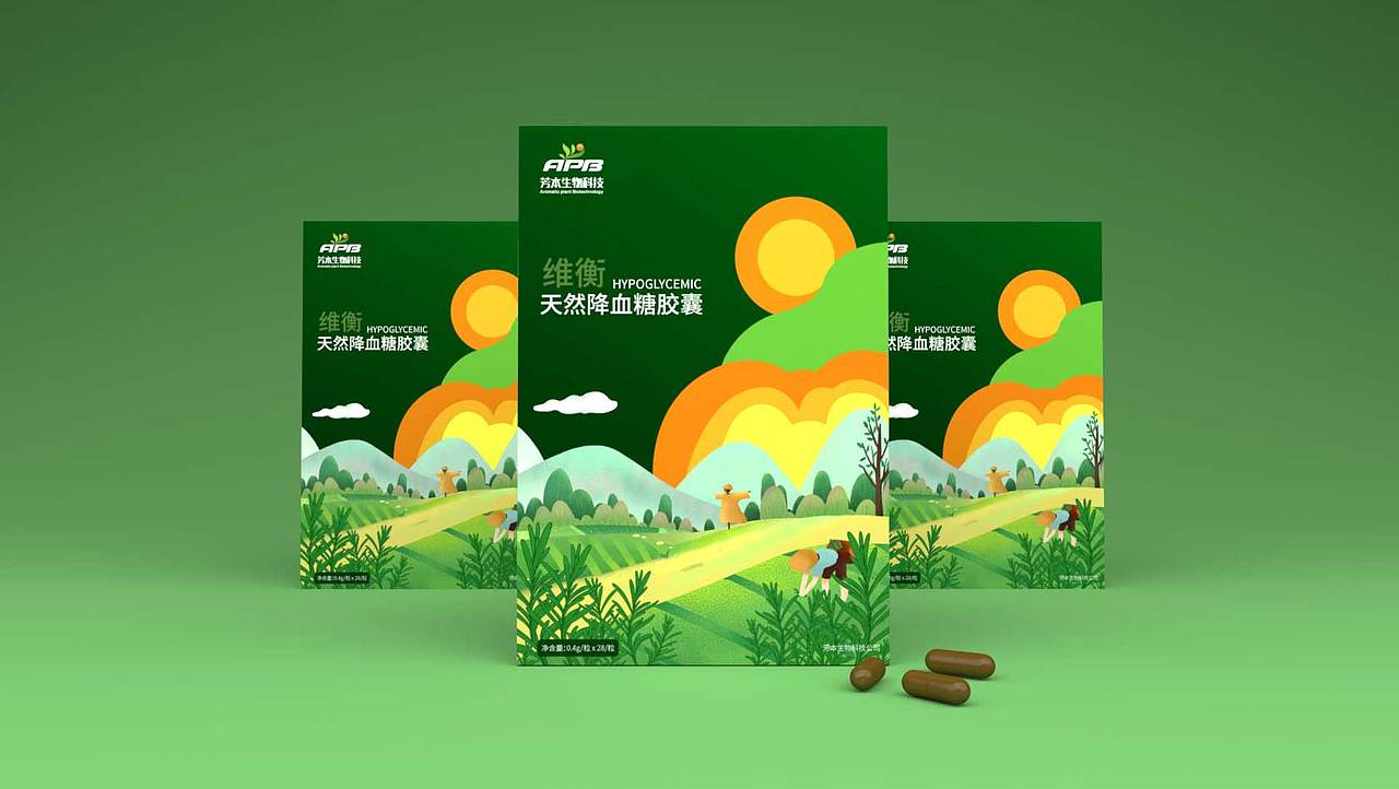 芳本科技降血糖胶囊（图ZMjA0NjUwMjIw） - 包装 - 站酷设计师二丫哈哈哈哈原创素材 - 站酷ZCOOL