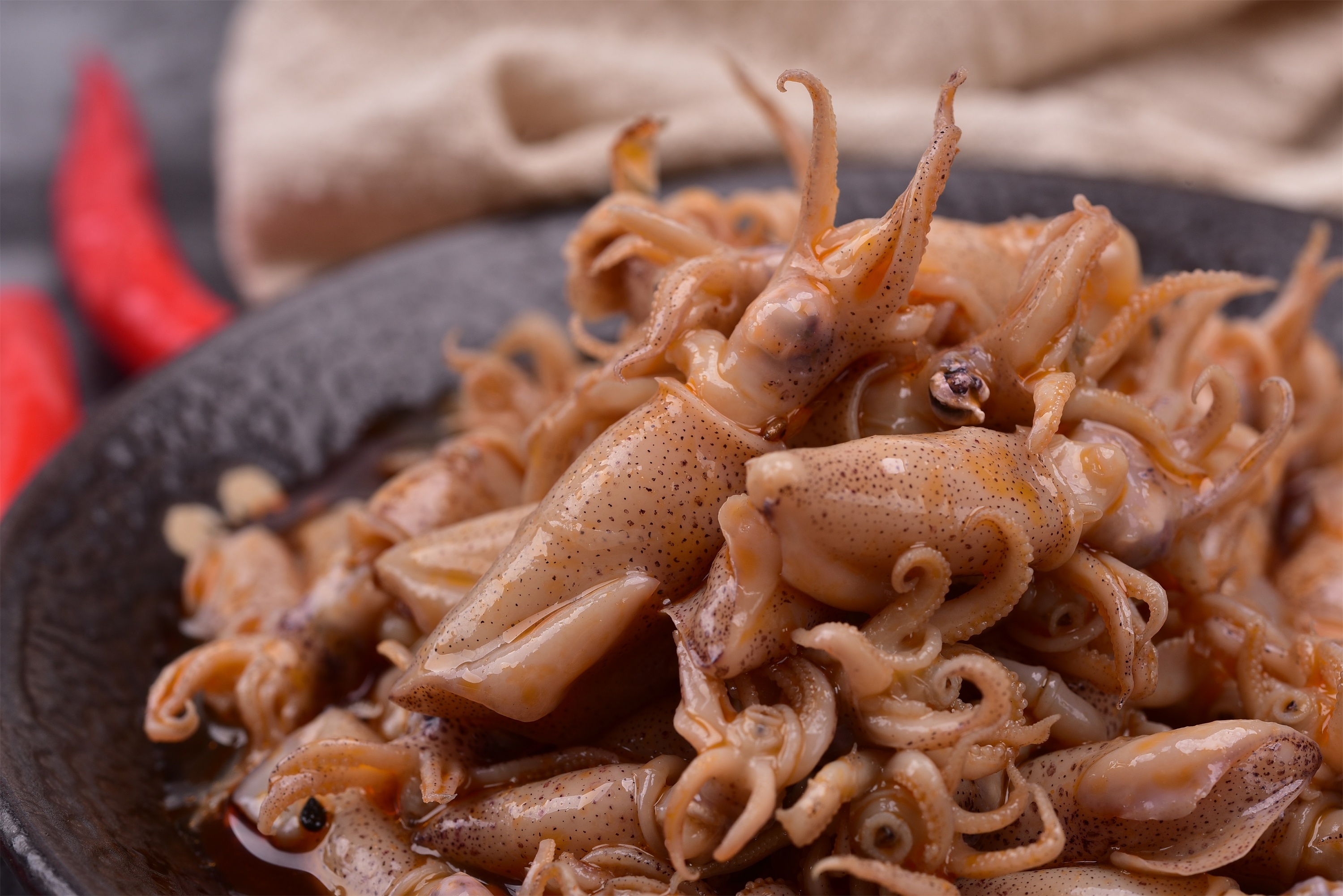 麻辣小海鲜 章鱼 鸟贝 海螺片 海兔 扇贝丁